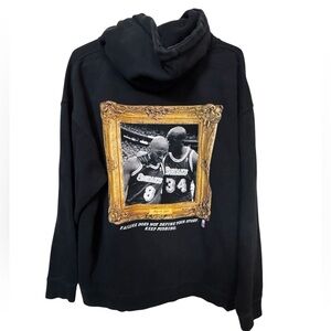 Never Give Up Kobe Lakers Sneak Black Streetwear Men’s L Lakers NBA Hoodie RARE